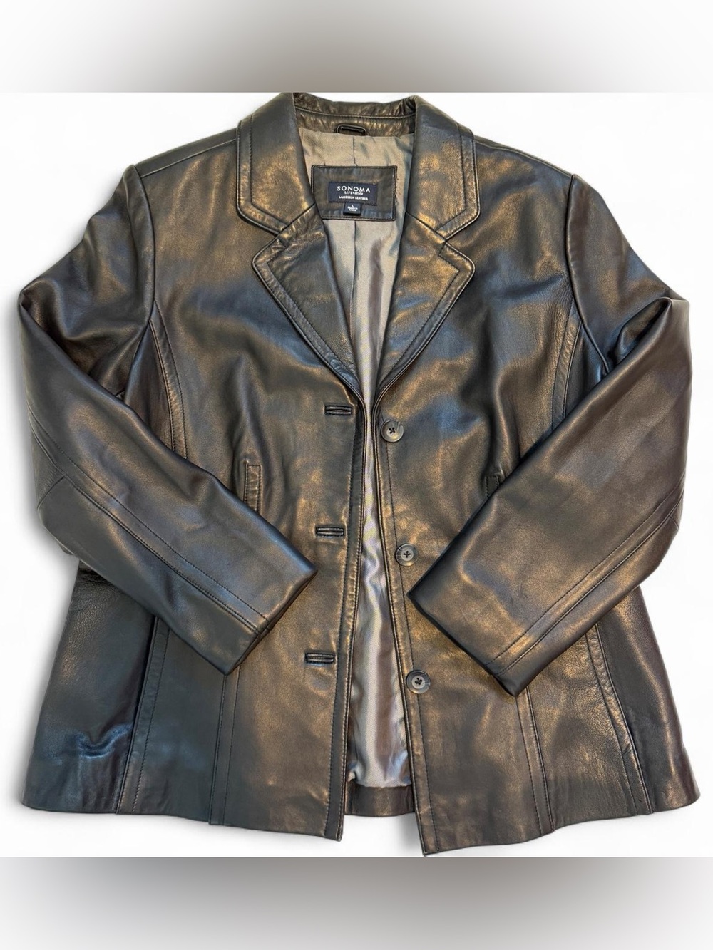 Vintage Sonoma Life+style Lambskin Leather Jacket